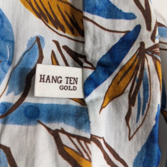 Hang Ten Mens Short Sleeve Hawaii Aloha Shirt Button Down Leaf Print Sz. XL NWT! - Picture 11 of 13